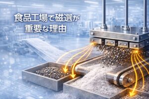 食品工場で磁選が重要な理由|異物混入を防ぐための基本知識